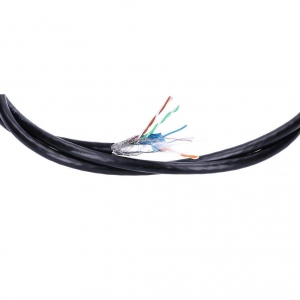 ExtraLink Cat 5e SFTP Outdoor Shielded Cable + Cross, 24 AWG, Black 305m
