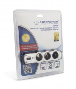 Esperanza EZ124 Multipriza Bricheta Auto cu doua portur USB Pentru