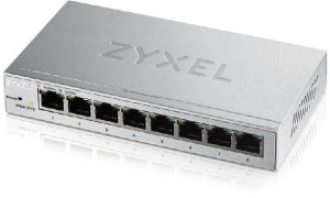 Switch Zyxel GS1200-8, 8-port GbE Web Smart metal Switch, fanless