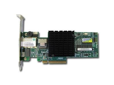 RAID Controller PROMISE Internal SuperTrak EX8654 Four internal / four external SAS/SATA ports at 3Gb/s, 512MB (PCI Express x8, SAS/SATA, RAID levels: 0, 1, 10, 5, 50, 6, 1E, 60)