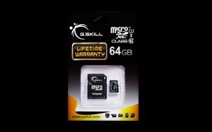 Card De Memorie G.Skill Micro SDXC 64GB Clasa 10 + adapter Negru
