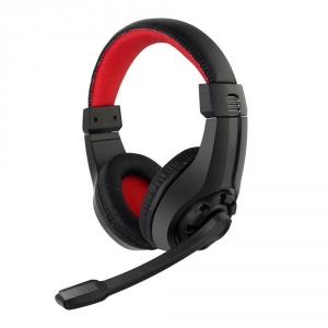 Casti Gembird Gaming microphone & stereo black/red