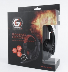 Casti Gembird Gaming microphone & stereo black/red