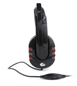 Casti Gembird Gaming microphone & stereo glossy black