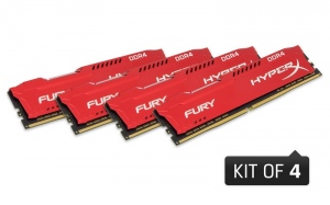 Kit Memorie Kingston HyperX FURY Red 64 GB (8x4) DDR4 2133 MHz CL14 Non-ECC 