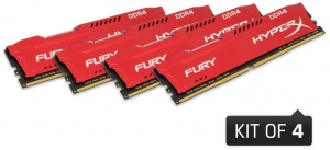 Kit Memorie Kingston HyperX FURY 64GB (4x16GB) DDR4 2400 MHz CL15 