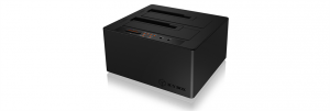 Docking and clone station for 2x 2,5--/3,5-- HDD, USB 3.1 Type-C, Led, Black