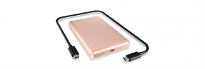 IcyBox External enclosure for 2,5-- SATA HDD/SSD 9.5mm, USB 3.1 Type-C, Pink