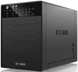 Carcasa externa Icy Box 4 x 3,5-- USB 3.0, eSATA Host, RAID 0, 1, 3, 5, 10, negr
