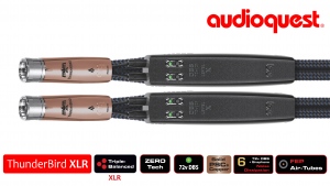 Cablu audio 2XLR - 2XLR  AudioQuest Thunderbird, 1.0m, Level 6 noise Dissipation with Graphene, Solid PSC+, Dual DBS X