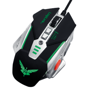  Mouse Cu Fir Logilink - USB Gaming Negru-Gri-Verde