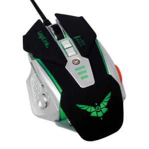  Mouse Cu Fir Logilink - USB Gaming Negru-Gri-Verde