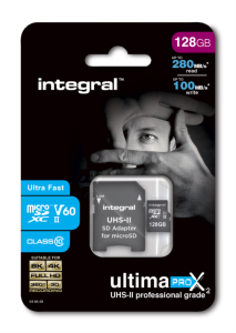Card De Memorie Integral 128GB microSDXC + Adaptor SD Clasa 10 Gri