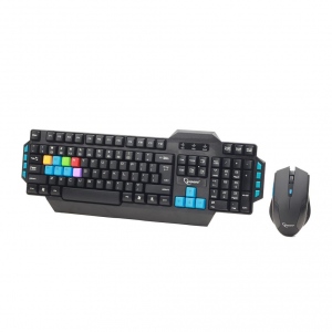 Kit Tastatura + Mouse Wireless Gembird KBS-WMG-01 Negru