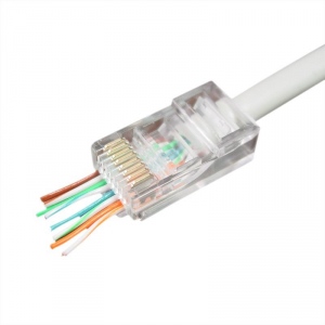 Mufa modulara 8P8C pentru cablu solid LAN RJ 45 neecranate - set 100 buc.