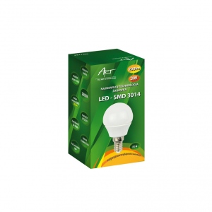 ART LED Bulb bubble milk E14, 3W, 24xSMD3014, AC230V, 200lm,