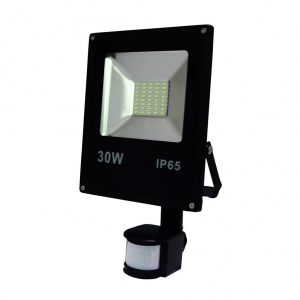 ART External lamp LED 30W,SMD,IP65, AC80-265V,black, 4000K-W, sensor