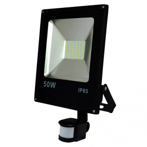 ART External lamp LED 50W,SMD,IP65, AC80-265V,black, 4000K-W, sensor