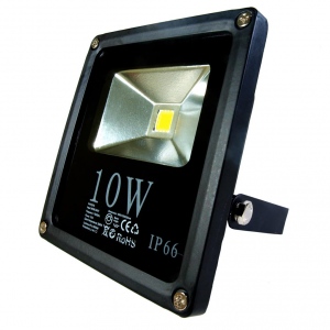 ART External lamp LED 10W, SLIM, IP66,AC80-265V,black, 4000K-white