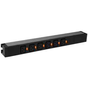 Legrand PDU 19-- 6 C19 outlets with cord locking system, connection on terminal block, 1U aluminium profile