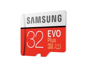 Card De Memorie Samsung EVO Plus 32GB Micro SDHC Clasa10  White-Red
