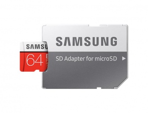 Card De Memorie Samsung Evo Plus 64GB Micro SDXC Clasa 10, White-Red