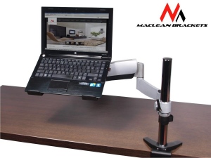 Maclean MC-588 Laptop stand mounted on the bracket