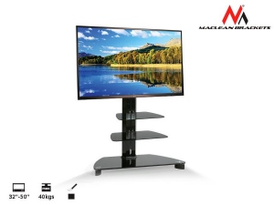 Maclean MC-599 TV table with glass holder for LCD Stand Mount 50-- 40kg