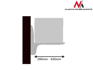 Maclean MC-607 B Microwave Oven Universal Shelf Wall Bracket Adjustable Folding
