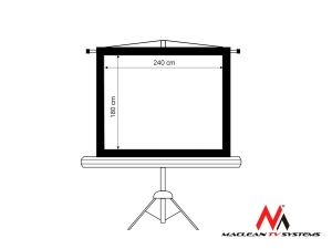 Maclean MC-608 Economy Budget Portable Tripod Projection Screen 120-- 4:3
