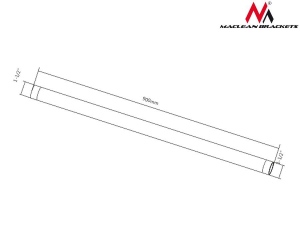 Maclean MC-707 Extension For The TV Mount Portion Connection PROFI MARKET SYSTEM
