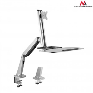 Maclean MC-728 Single Display Sit-Stand Workstation Desk Mount
