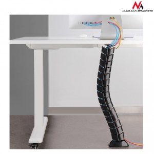 Maclean MC-768B Cable Organizer Cable Management Cable For Desk With Long Regula