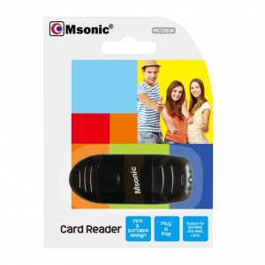 MSONIC Memorie Card Reader SDHC/microSD/miniSD/MMC/RS-MMC/TF USB 2.0 negru