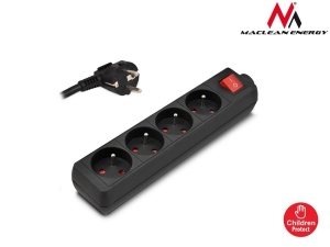 Priza cu protectie Maclean MCE45 Power Strip 4-outlet with switch 5m Cable