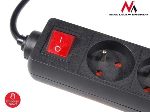 Maclean MCE61 Power Strip 6-outlet with switch 1,4m