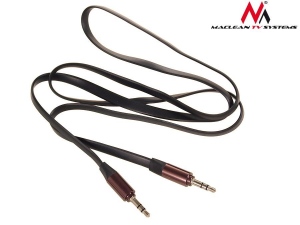 Maclean MCTV-695B Jack Straight Flat 3.5 mm Cable 2m black