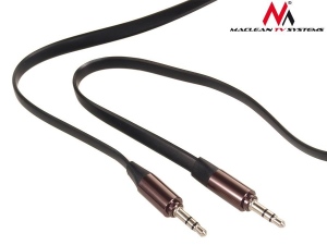 Maclean MCTV-695B Jack Straight Flat 3.5 mm Cable 2m black