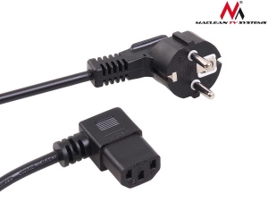 Maclean MCTV-804 Angled power cable 3 pin 5M plug EU