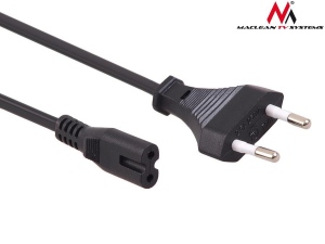 Maclean MCTV-810 Power cable 2 pin 3M plug EU