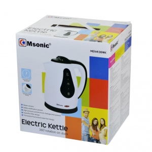 Ceainic electric Msonic MEN438WK | 1,8l, 1800W | alb-negru