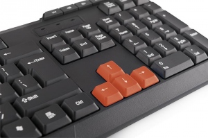 Kit Tastatura + Mouse Cu Fir Modecom Logic LKM-201 Negru