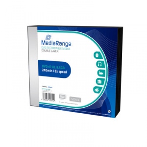 MediaRange DVD+R Double Layer 8,5GB 8x Slimcase Pack5