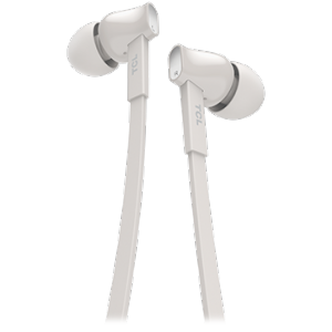TCL In-ear Wired Headset, Strong Bass, Frequency of response: 10-22K, Sensitivity: 107 dB, Driver Size: 8.6mm, Impedence: 16 Ohm, Acoustic system: closed, Max power input: 20mW, Connectivity type: 3.5mm jack, Color Ash White
