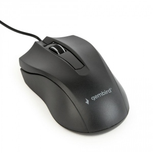 Mouse Cu Fir Gembird MUS-3B-01, 1000 DPI, USB, Black