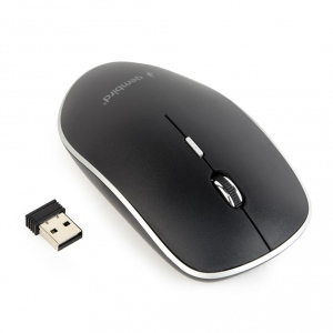 Mouse Wireless Gembird 1600 DPI, nano USB, Black