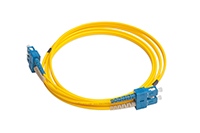 Patch cord | FO | 2 metri | LSZH | Galben | LANmark | Singlemode | Duplex SC-SC | Slimflex