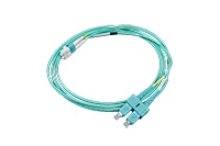 Patch cord | FO | 5 metri | LSZH | Aqua | LANmark | Multimode OM3 | Duplex LC-SC | Slimflex