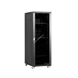 Linkbasic rack cabinet 19-- 42U 800x800mm black (smoky-gray glass front door)