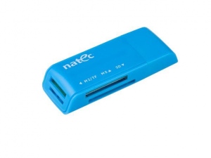 Natec Card Reader MINI ANT 3 SDHC, MMC, M2, Micro SD, USB 2.0 Blue